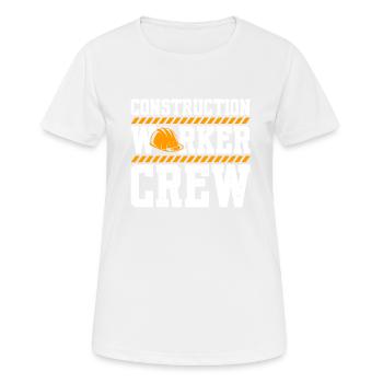 Construction Worker Crew - Women's Breathable T-Shirt - white - Front - AI Model Female 172 dark (172cm)