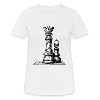 Der König und sein Bauer - Frauen T-Shirt atmungsaktiv - Weiß - Vorne - AI Model Female 172 dark (172cm)