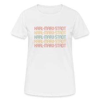 Karl Marx Städter Städterin Karl Marx Stadt - Frauen T-Shirt atmungsaktiv - Weiß - Vorne - AI Model Female 172 dark (172cm)