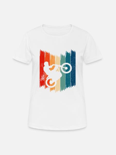 Vintage Motorbike Retro Motorcycling - Women's Breathable T-Shirt - white