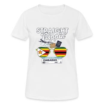 Straight Trippin' Zimbabwe Vacation Tour Travel - Frauen T-Shirt atmungsaktiv - Weiß - Vorne - AI Model Female 172 dark (172cm)