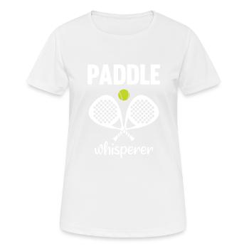 Paddle Whisperer Paddle Tennis - T-shirt respirant Femme - blanc - Devant - AI Model Female 172 dark (172cm)