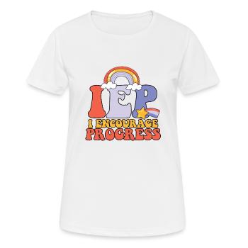 J’encourage le progrès Éducateur spécialisé - T-shirt respirant Femme - blanc - Devant - AI Model Female 172 dark (172cm)