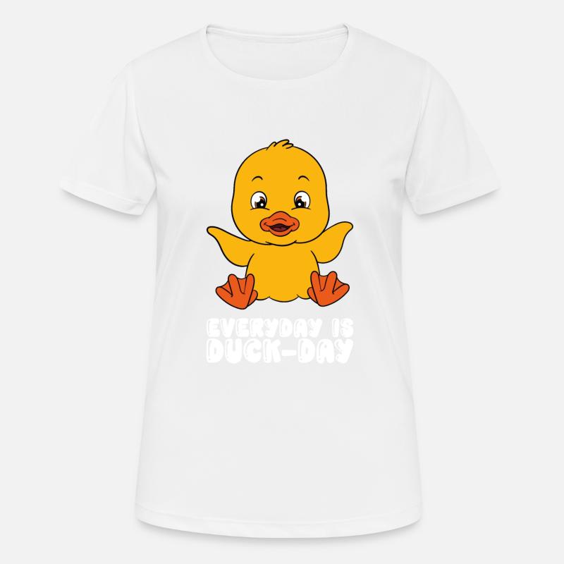Funny duck Cute ducks - Women's Breathable T-Shirt - white