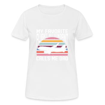Flight Attendant Papa Stewardess Flight Attendant - Women's Breathable T-Shirt - white - Front - AI Model Female 172 dark (172cm)