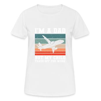 Flight Attendant Papa Stewardess Flight Attendant - Women's Breathable T-Shirt - white - Front - AI Model Female 172 dark (172cm)