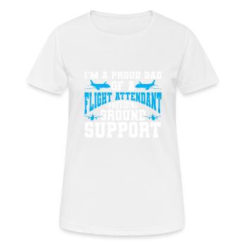 Hôtesse de l’air Papa Hôtesse de l’air Hôtesse de l’air - T-shirt respirant Femme - blanc - Devant - AI Model Female 172 dark (172cm)