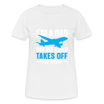 Flight Attendant Papa Stewardess Flight Attendant - Women's Breathable T-Shirt - white - Front - AI Model Female 172 dark (172cm)