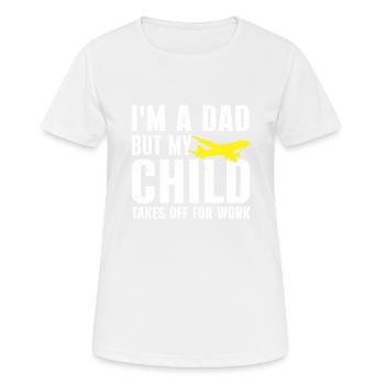 Flight Attendant Papa Stewardess Flight Attendant - Women's Breathable T-Shirt - white - Front - AI Model Female 172 dark (172cm)