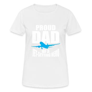 Hôtesse de l’air Papa Hôtesse de l’air Hôtesse de l’air - T-shirt respirant Femme - blanc - Devant - AI Model Female 172 dark (172cm)