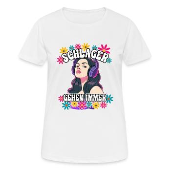 Schlager Gehen Immer - Frauen T-Shirt atmungsaktiv - Weiß - Vorne - AI Model Female 172 dark (172cm)