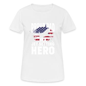 Flight Attendant Papa Stewardess Flight Attendant - Women's Breathable T-Shirt - white - Front - AI Model Female 172 dark (172cm)