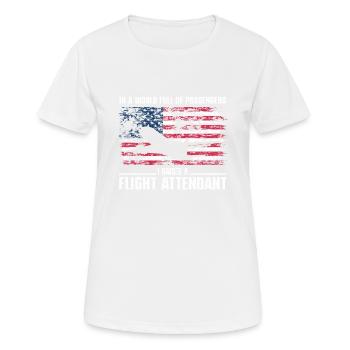 Flight Attendant Papa Stewardess Flight Attendant - Women's Breathable T-Shirt - white - Front - AI Model Female 172 dark (172cm)