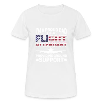 Flight Attendant Papa Stewardess Flight Attendant - Women's Breathable T-Shirt - white - Front - AI Model Female 172 dark (172cm)