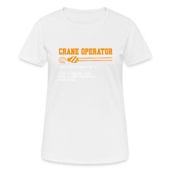 Crane Operator Noun Crane Operator - Women's Breathable T-Shirt - white - Front - AI Model Female 172 dark (172cm)