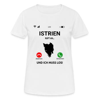 Istrien Kroatien Balkan Adria Urlaub Idee - Frauen T-Shirt atmungsaktiv - Weiß - Vorne - AI Model Female 172 dark (172cm)