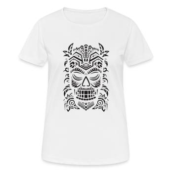 Masque Tiki - T-shirt respirant Femme - blanc - Devant - AI Model Female 172 dark (172cm)