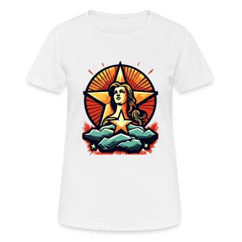 Une star et une héroïne de notre temps - T-shirt respirant Femme - blanc - Devant - AI Model Female 172 dark (172cm)
