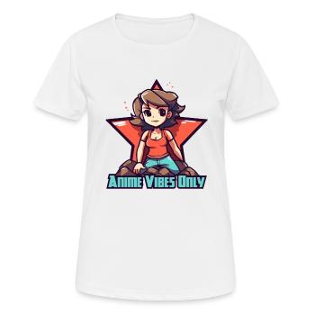 Star-Anime-Mädchen, nur Anime-Vibes - Frauen T-Shirt atmungsaktiv - Weiß - Vorne - AI Model Female 172 dark (172cm)