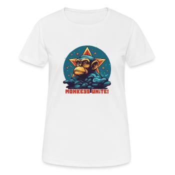 Apes of Resistance, unite! - Women's Breathable T-Shirt - white - Front - AI Model Female 172 dark (172cm)