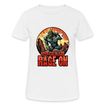 Keep calm and keep raging, monster rage - Women's Breathable T-Shirt - white - Front - AI Model Female 172 dark (172cm)