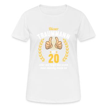 Dieser Traummann ist 20 Jahre 20 Geburtstag - Frauen T-Shirt atmungsaktiv - Weiß - Vorne - AI Model Female 172 dark (172cm)
