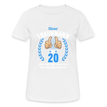Dieser Traummann ist 20 Jahre 20 Geburtstag - Frauen T-Shirt atmungsaktiv - Weiß - Vorne - AI Model Female 172 dark (172cm)