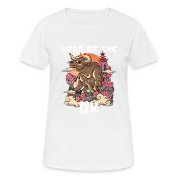 Year of the Ox Lunar New Year Chinese - Women's Breathable T-Shirt - white - Front - AI Model Female 172 dark (172cm)