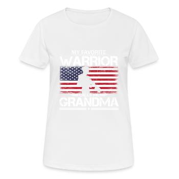 Stolze amerikanische Oma - Frauen T-Shirt atmungsaktiv - Weiß - Vorne - AI Model Female 172 dark (172cm)