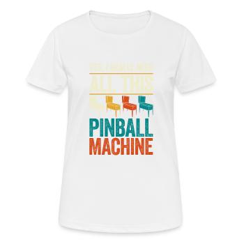 Pinball Machine Pinball Machine - Women's Breathable T-Shirt - white - Front - AI Model Female 172 dark (172cm)