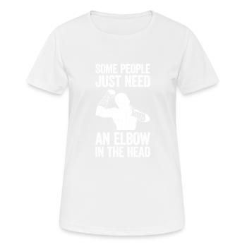 Muay Thai Boxing - Frauen T-Shirt atmungsaktiv - Weiß - Vorne - AI Model Female 172 dark (172cm)