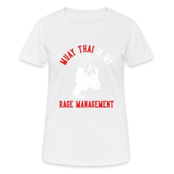 Muay Thai Boxing - Frauen T-Shirt atmungsaktiv - Weiß - Vorne - AI Model Female 172 dark (172cm)