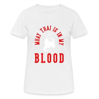 Muay Thai Boxing - Frauen T-Shirt atmungsaktiv - Weiß - Vorne - AI Model Female 172 dark (172cm)