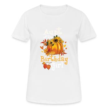 Aunt Of The Birthday Girl - Women's Breathable T-Shirt - white - Front - AI Model Female 172 dark (172cm)