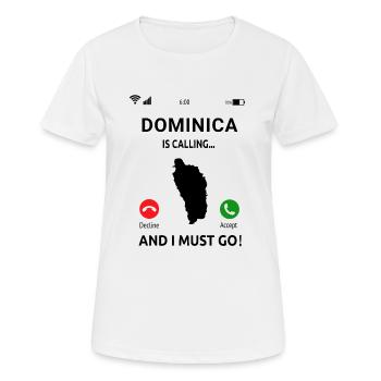 Dominique Idée de vacances sur les îles des Caraïbes - T-shirt respirant Femme - blanc - Devant - AI Model Female 172 dark (172cm)