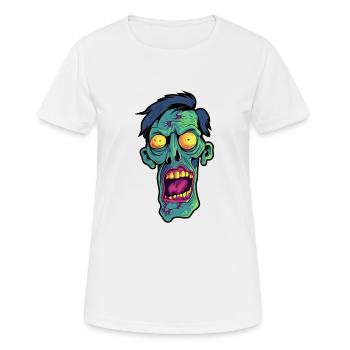 Tête de zombie maigre - T-shirt respirant Femme - blanc - Devant - AI Model Female 172 dark (172cm)