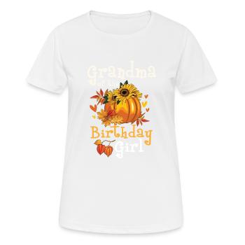 Grand-mère de la fille d’anniversaire - T-shirt respirant Femme - blanc - Devant - AI Model Female 172 dark (172cm)
