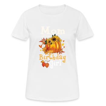 Maman de la fille d’anniversaire - T-shirt respirant Femme - blanc - Devant - AI Model Female 172 dark (172cm)