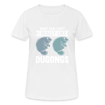 Lamantins dugongs Lamantin - T-shirt respirant Femme - blanc - Devant - AI Model Female 172 dark (172cm)
