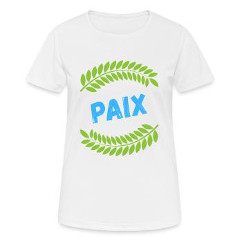 The Laurels of Peace - Women's Breathable T-Shirt - white - Front - AI Model Female 172 dark (172cm)