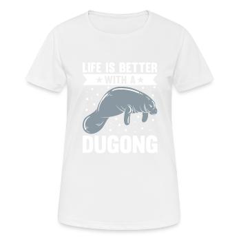 Lamantins dugongs Lamantin - T-shirt respirant Femme - blanc - Devant - AI Model Female 172 dark (172cm)