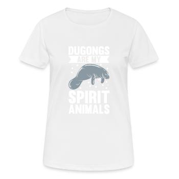Lamantins dugongs Lamantin - T-shirt respirant Femme - blanc - Devant - AI Model Female 172 dark (172cm)