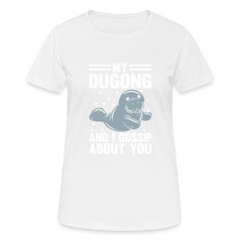 Lamantins dugongs Lamantin - T-shirt respirant Femme - blanc - Devant - AI Model Female 172 dark (172cm)
