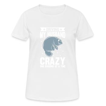 Lamantins dugongs Lamantin - T-shirt respirant Femme - blanc - Devant - AI Model Female 172 dark (172cm)