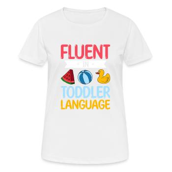 Au Pair Mädchen Kindergarten Nanny - Frauen T-Shirt atmungsaktiv - Weiß - Vorne - AI Model Female 172 dark (172cm)