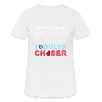 Au Pair Mädchen Kindergarten Nanny - Frauen T-Shirt atmungsaktiv - Weiß - Vorne - AI Model Female 172 dark (172cm)