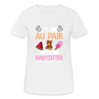 Au Pair Mädchen Kindergarten Nanny - Frauen T-Shirt atmungsaktiv - Weiß - Vorne - AI Model Female 172 dark (172cm)