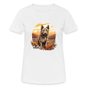 Chien Berger Picard - T-shirt respirant Femme - blanc - Devant - AI Model Female 172 dark (172cm)