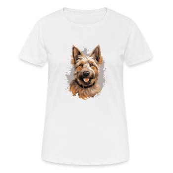 Chien Berger Picard - T-shirt respirant Femme - blanc - Devant - AI Model Female 172 dark (172cm)