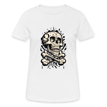 Totenkopf Skull And Bones Totenschädel - Women's Breathable T-Shirt - white - Front - AI Model Female 172 dark (172cm)